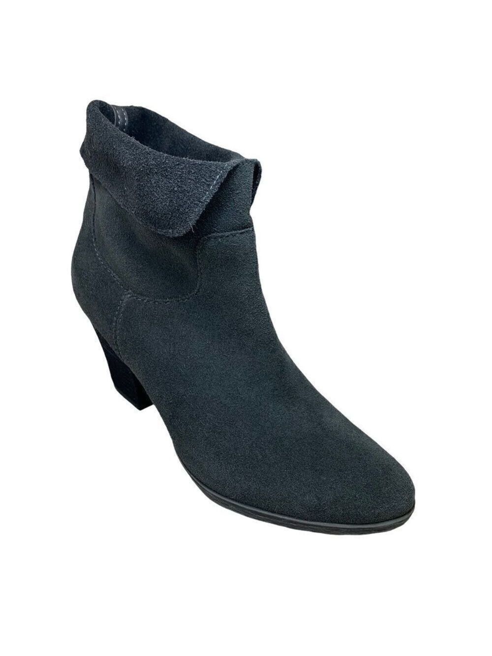 Blondo Charcoal Gray Waterproof Suede Heeled Ankle Boots 8.5